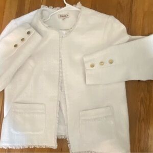 Nanette Lepore winter white tweed blazer, new, xl, selling for $25.